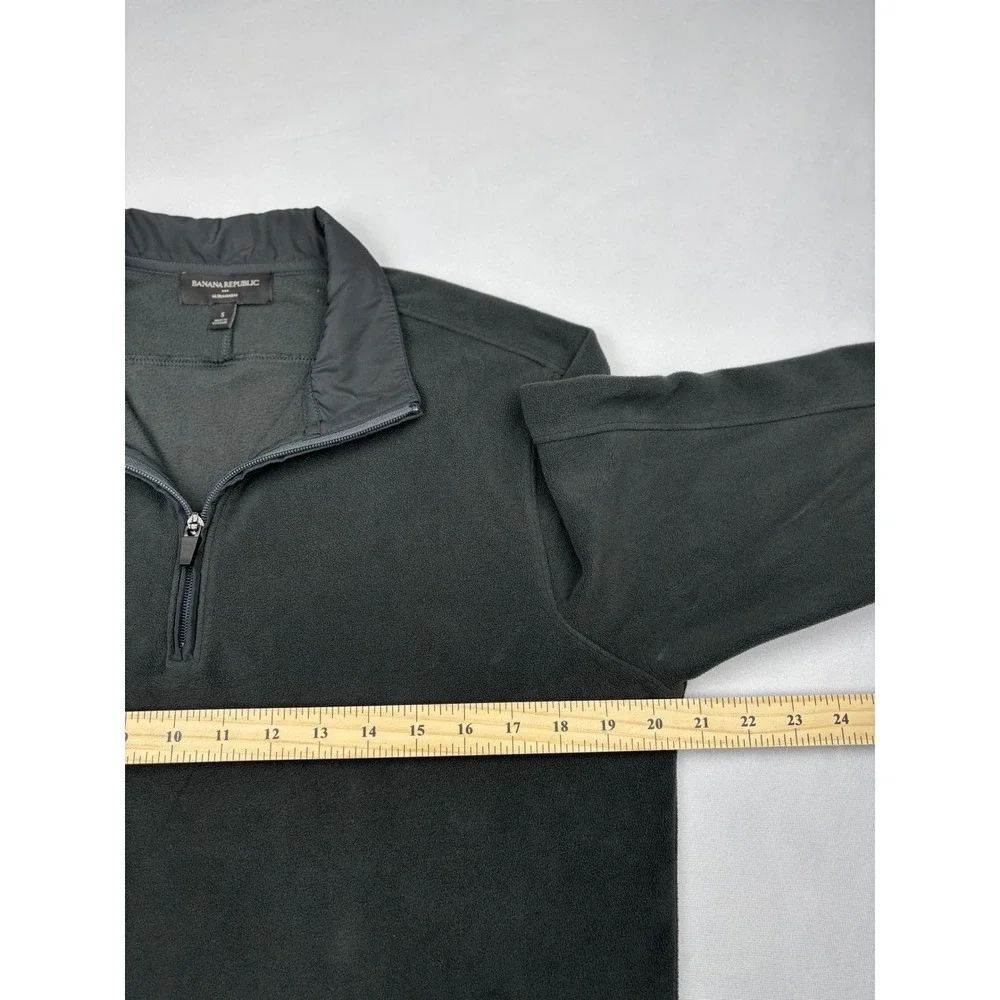 Banana Republic Ultrawarm Fleece Quarter Zip Pullover Mens Small Charcoal Gray